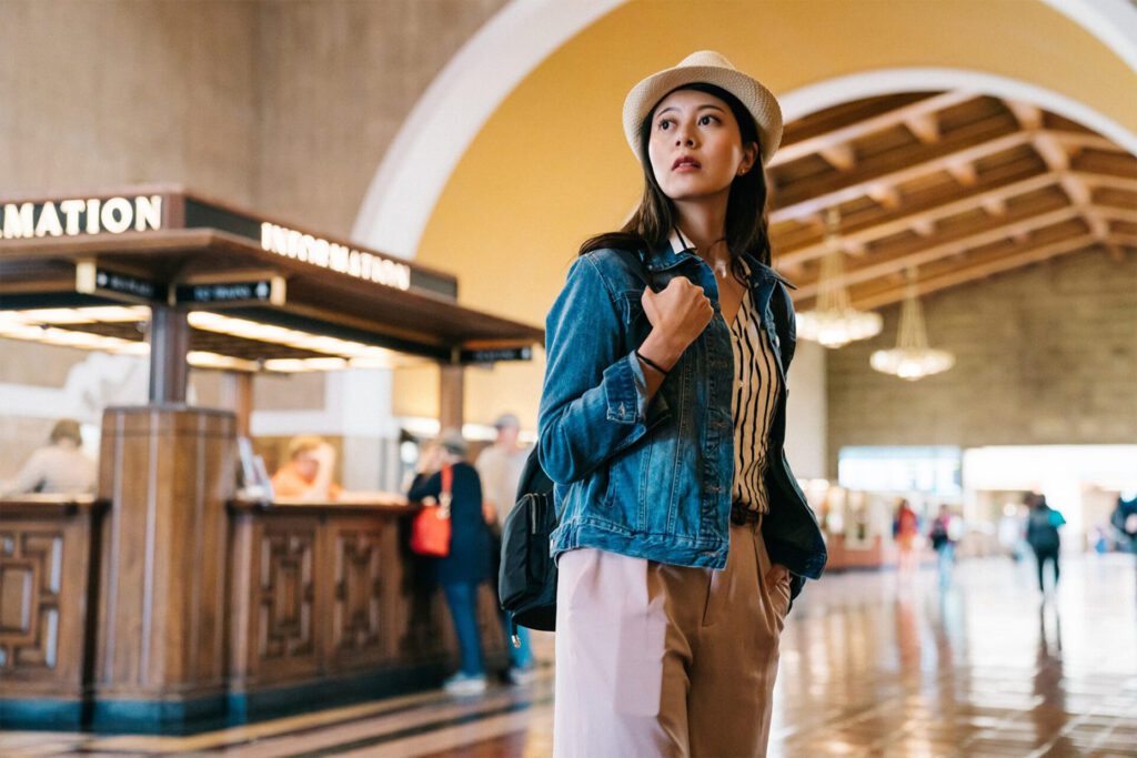 Tourist Visitor in Union-Station Los Angeles