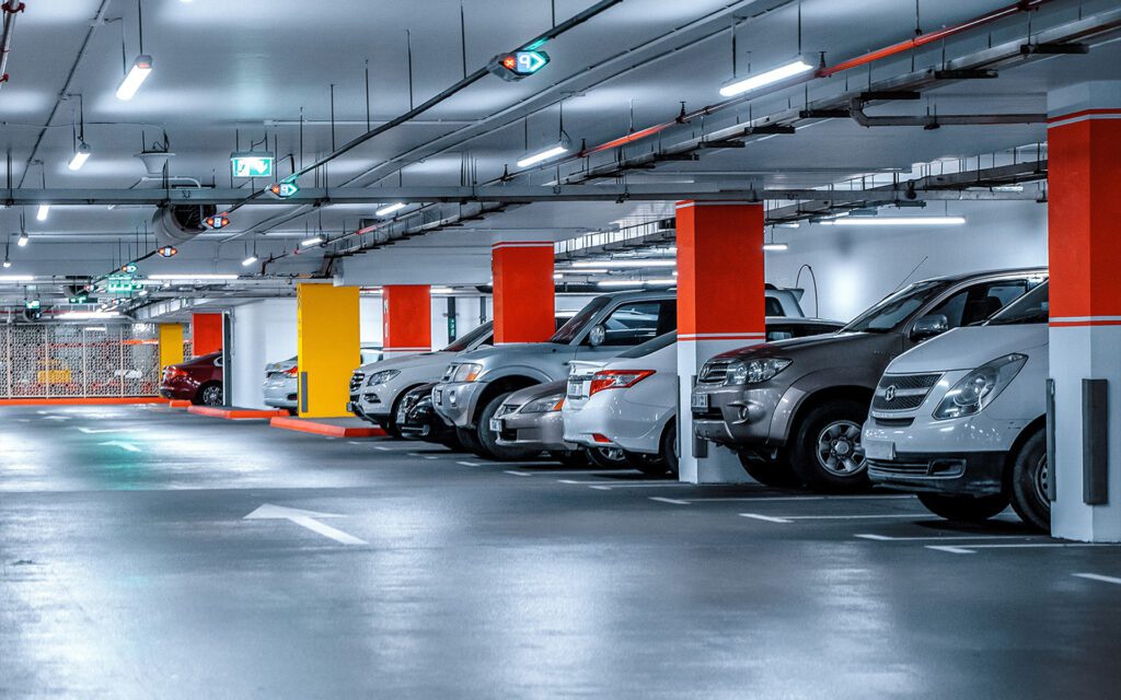 Parking Garage with cars